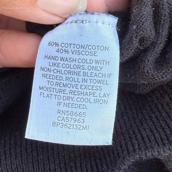 BP Black Ruffle Cold Shoulder Sweater XS Feminine Minimalist Y2K Romantic Fall - Picture 7 of 7